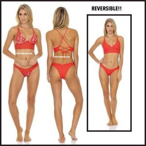 Luli Fama Corazon de Seda XL Reversible Bustier & Bottom XL $190